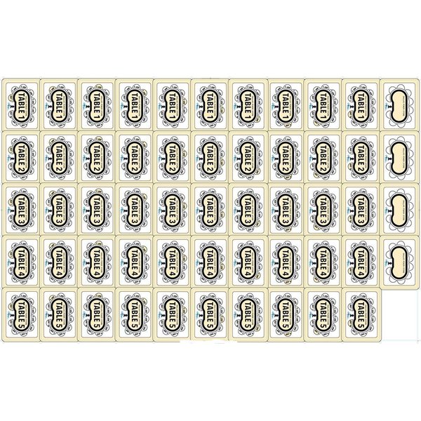 Poker Tournament Seating Cards