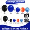 HILAVO Orange Blue Black Balloons Garland Arch Kit 112 Pcs Royal Navy Blue Black Orange Latex Helium Balloon for Anime Cartoon Baby Shower Birthday Graduation Engagement Party Decorations Supplies