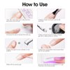 Gellen Gel x Nail Kit Nail Extension Set with 240Pcs Short Almond Soft Gel Nail Tips 15g Solid Nail Glue Gel for Fake Nail Tips LED Nail Lamp Acrylic Nail Tips Kit for DIY Manicure Set