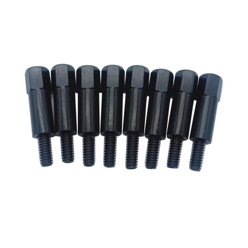 Chrome Plating Black 8 pcs/Set Valve Cover Bolt Set Fits for Chevy 283 305 327 350 383 400 Engines Sbc Stud Kit Black Colour 6mm Thread Diameter