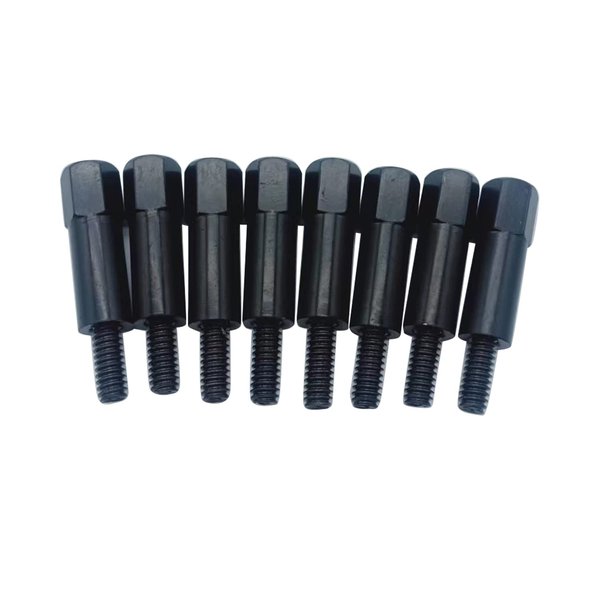 Chrome Plating Black 8 pcs/Set Valve Cover Bolt Set Fits for Chevy 283 305 327 350 383 400 Engines Sbc Stud Kit Black Colour 6mm Thread Diameter