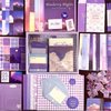 LCLAIDYDY 348 PCS Aesthetic Scrapbook Kit,Scrapbooking Supplies Kit, Junk Journal Supplies Kit with A6 Grid Notebook,Bullet Junk Journals Kit，DIY Gift Journaling Kit for Teen Girl Women（Moonlight）