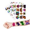 Neon Temporary Tattoos Theme Birthday Party Decorations Supplies Favors Decor 96 PCS 8 Sheets Cute Tattoo Stickers For Children Kids Boys Girls School Gifts Rewards Home Activity