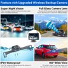 LeeKooLuu Wireless Backup Camera 5 Inch Rear View Monitor Kit HD 1080P Bluetooth Reverse Cameras for Truck Car Van Camper Two Channels Waterproof Night Vision DIY Parking Guide Lines LK2