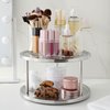 Juvale 2 Tier Lazy Susan Turntable Organizer for Cabinet, Revolving Spice Rack Carousel for Kitchen Pantry Storage, Stainless Steel (10.5 in)