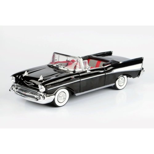 1957 Chevy Bel Air Convertible Black Dr. No (1962) Movie 1/18 Diecast Model Car by Motormax 79831bk