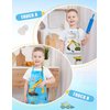 WERNNSAI 2 Pack Kids Aprons - Truck Kids Art Aprons for Boys Waterproof Toddler Chef Aprons Cooking Baking Painting Gardening Apron for Kids with Pocket Kitchen Classroom Art Smocks Age 2-5 Years