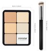 LSxia 12 Colors Cream [Contour+Concealer] Makeup Palette for Cheeks - Multi-functional Makeup Palette with Brush, Natural Matte Long Wearing, Waterproof Blendable Face Makeup Palette (#03)