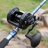 Sougayilang Conventional Reel 30 Trolling Fishing Reel Powerful Drag Fishing Reel for Saltwater Big Game(HSTL Black 30)