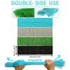 African Exfoliating Net, African Net Sponge, Nylon African Bathing Sponge Net, African Net Long Net Bath Sponge Shower Body Scrubber Back Scrubber Skin Smoother ((Black,White,Blue,Emerald Green))