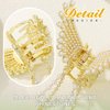 Jeairts Butterfly Hair Clip Gold Pearl Claw Clips Tassel Headpiece Stylish Hair Accessories for Women