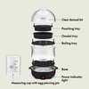 bella Rapid Electric Egg Cooker and Omelet Maker with Auto Shut Off, for Easy to Peel, Poached Eggs, Scrambled Eggs, Soft, Medium and Hard-Boiled Eggs, 14 Egg Capacity Tray, Double Tier, Black