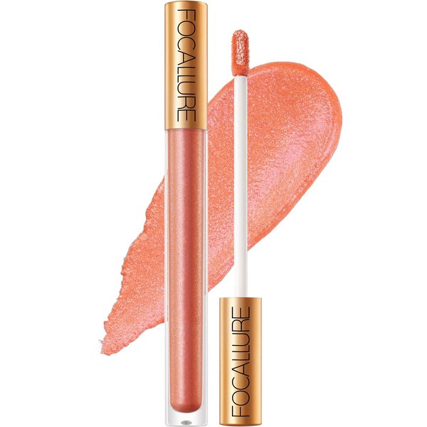 FOCALLURE Metallic Chameleon Liquid Lipstick, Glitter Lip Gloss, Shimmery Finish, Nonstick Cup Lip Makeup for Costume, Cosplay, Rave Festival, 04 GARNET