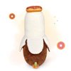 PEACH CAT Donut Banana Duck Plush Pillow with Chocolate Body Doughnut Banana Duck Stuffed Animal Gift for Kids White and Brown 12"