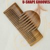 Moreinday Wooden Comb Wood Comb for Women Hair Comb Green Sandalwood Comb for Men