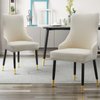 Liykimt Stretch Wingback Side Chair Slipcover-Accent Chair Cover Slipcover with Arm,Washable Upholstered Arm Dining Chair with Nailed Trim Protector for Dining Living Room Set of 2,Beige