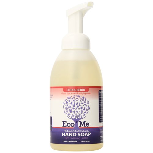 Eco-me Natural Sudzing Liquid Foaming Hand Soap, Healthy Citrus Berry Scented, 20 Ounces (ECOM-HSB120-06)