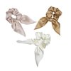 3PCS Hair Scarf Scruncheis for Women-Bow Hair Ties Elastic Hair Bands Satin Ponytail Holder Hair Accessories for Girl