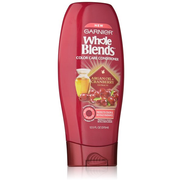 Garnier Whole Blends Conditioner with Argan Oil & Cranberry Extracts, Color Care, 12.5 fl. oz.