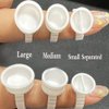 Tattoo Rings Cups - 100Pcs Pigment Glue Holder Disposable Ink Ring,Microblading Pigment Glue Rings Tattoo Ink Holder for Semi Permanent Makeup ，Palette Nail Art Eyelash Extension Rings (Medium）