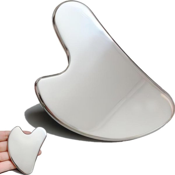 304 Stainless Steel Gua Sha Tool for Face, Face Roller Massager Metal Gua Sha Tool Massage Scraper for Body Eyes Neck Back and Facial Skin Care