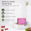 ADK Natural Mud & Rose Soap Bar 4 oz., Handmade Organic Olive Oil Soap, Vegan Antioxidant Body Soap for Moisturizing Men, Women & Babies with Dry and Sensitive Skin