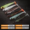 TRUSCEND Fishing Lures for Bass Trout Jighead Lures Paddle Tail Swimbaits Soft Fishing Baits Freshwater Saltwater Jigging Bass Gear Fishing Gifts for Men