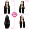 30 Inch Lace Front Wig Human Hair Straight 13x4 HD Transparent Lace Front Wigs Human Hair Pre Plucked with Baby Hair 180% Density Brazilian Virgin Straight Human Hair Full Frontal Wigs for Black Women
