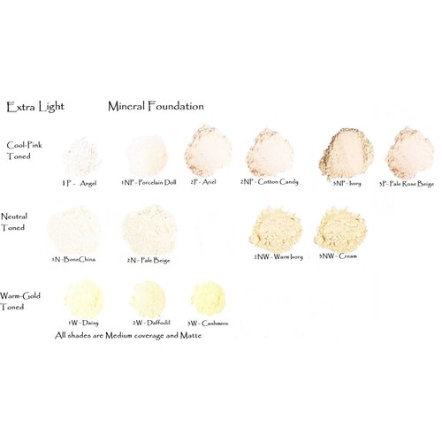 Mineral Foundation Lightest Shades - Porcelain Through Ivory (3NW Cameo 25g)