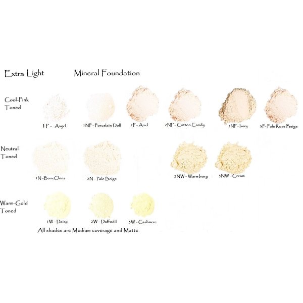 Mineral Foundation Lightest Shades - Porcelain Through Ivory (3NW Cameo 25g)