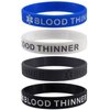 Max Petals BLOOD THINNER Medical Alert ID Silicone Bracelet Wristbands 4 Pack