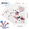 Whaline Independence day Temporary Tattoos 4th of July USA Theme Waterproof Tattoo Sticker American Flag Freedom Tattoo Decal Body Art Sticker for Patriotic Memorial Day Favors Face Arm Decor, 8 Sheet