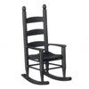 Handley House Dollhouse Miniature Ladder Back Rocking Chair (Black)