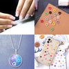 HINZIC 200Pcs Kawaii Nail Charms, Heart Stars Macarone Love 3D Cartoon Acrylic Resin Nail Gems Wedding Decor for Women Girls Phone Case Scrapbook Envelope Cards Making