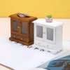 SAFIGLE Miniature Wooden Bookshelf Miniature Kitchen Upper Miniature Bookshelf Dollhouse Furniture Rustic Dollhouse Decor Wooden Cabinet Miniature Wood Shelf 2023 Dollhouse Accessories