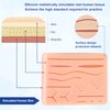 Spectabilis Suture Practice Kit for Medical Students, Silicone Pad 14 Pre-Cut Wounds Closure Suture, Supplies for Vet Nursing Students Surgical Stitches Kit De Suturas Med School Essentials.