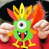 4E's Novelty Monster Turkey Crafts for Kids (12 Pack) Bulk Foam Magnet Craft Kit, Thanksgiving Crafts for Kids 4-8, 3-12, Thanksgiving Activities for Kids
