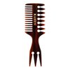 KAHEM Fish Comb 3 in 1, Slicked-back Comb 3 in 1, Fish Comb, Double Side Fish Tail Bone Shape Hair Comb, Texture Comb