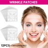 evpct 192Pcs Face Facial Medical Tape Wrinkle Patches for Face Wrinkles Overnight, Face Tape for Castor Oil, Face oil Tape Smoothing Silicone face Forehead Wrinkle Patches for Face Wrinkles Overnight