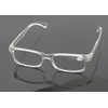 2 Pairs Casual Fashion Rectangular Reading Glasses - Stylish Simple Readers Magnification (Clear, 2.75)