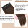 MY-LADY 2PCS Invisible Clip in Mini Hair Extensions for Short Hair Wiglets Hairpieces for Thinning Hair 6 Inch Medium Brown Short Extension Hair Clips Real Hair