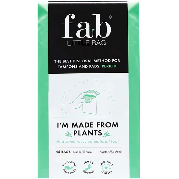 Fab Little Bag Starter Plus Pack - 20 Sanitary Disposal Bags Plus Recyclable Refill Pack for Out and About (20 Pack)