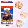 Nezyo 40 Pcs Truck Party Favor Bags, Truck Goody Bags Truck Birthday Party Supplies Truck Party Bags Gift Bags Plastic Candy Bags for Truck Themed Birthday Party Favors