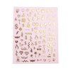 Impressed 5 Sheets Gold Holographic Nail Art Stickers - 500+ Small Customized Nail Decals for Fake Nail Design Decorations – Cute Salon Nails Accessories - Manicure Décor Supplies for Women and Men