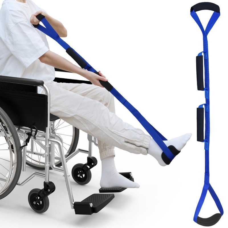 42 Inch Long Leg Lifter, Rigid Leg Lifter Strap With EVA Handgrips ...