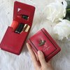 Biiange Lipstick Case with Mirror for Purse, Mini Lipstick Holder Purse, Small Cosmetic Bag for Lipsticks, Travel Lipstick Pouch, Portable Makeup Cosmetic Pouch (1Pcs Red)