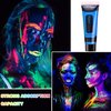 Fusang Glow in the Dark Face Body Paint,Washable Neon Face Body Paint,Black Light Face Makeup for Party Halloween Christmas Cosplay Masquerade Etc 0.48oz Set of 6 Tubes(6 colors)