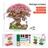 XIU Cherry Blossom Treehouse Building Sets,(2008pcs) Mini Blocks Building Sets for Adults, Japanese Sakura Treehouse Building Blocks Sets for Girls Aged 8-12, Gift idea for Women Kids 8+