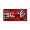 Magnetic Checkers Board Game and Magnetic Checker Pieces, 9.8 x 9.8 inches Mini Portable Travel Set