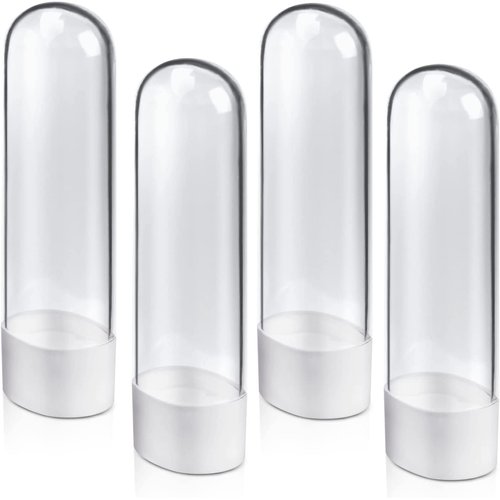 HQSLsund 4 Pack Electric Toothbrush Head Holder Storage Case Toothbrush Holder, Electric Toothbrush Holder, No Mess, Hygienic Toothbrush Head Holder, No Grime Build-Up, Transparent